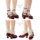 Iris Corolla Frame Square Heel Shoes(Reservation/8 Colours/Full Payment Without Shipping)